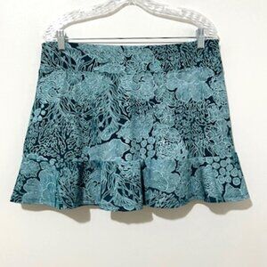 Tommy Bahama Golf Ruffle Skort Skirt Tropical Ocean Print Tennis Pickleball XL